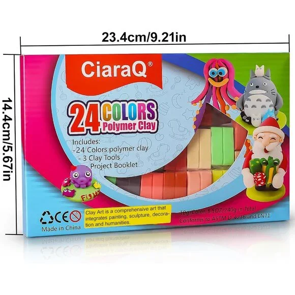 Polymer Clay Kit, Mini Modeling Clay Set for Kids/Beginners/Artist, 24 Colors - Picture 3 of 9